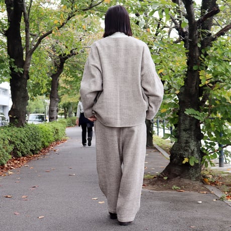 atelier naruse アトリエナルセ　シェットランドウールリネンスモック　shetland wool linen smock　【送料無料】