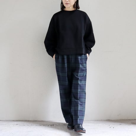 TRAVAIL MANUEL トラバイユマニュアル　T/Rツイルチェック裏起毛１タックスラックス