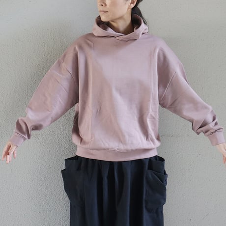 **またまた再入荷**  Linenya リネンヤ　裏毛コットンパーカー　#グレー、ピンクベージュ　【送料無料】