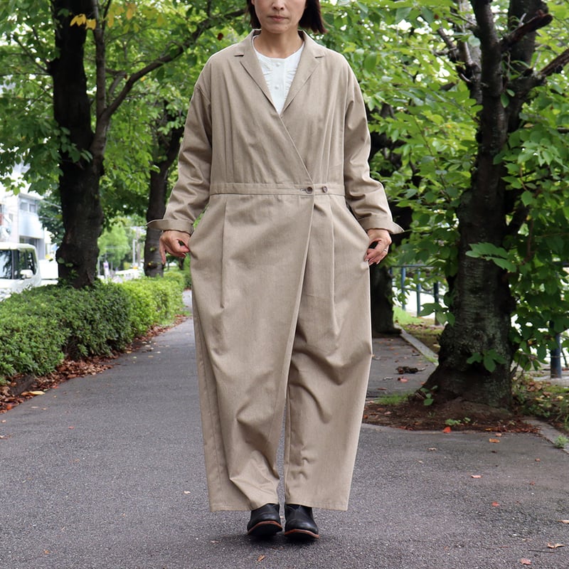 atelier naruse アトリエナルセ コットンカシュクールジャンプスーツ
