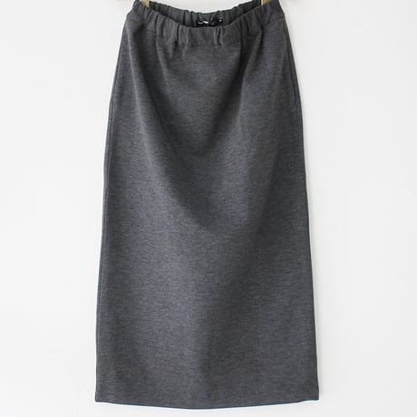 TRAVAIL MANUEL ミラノリブロングタイトスカート　#チャコール、ブラック