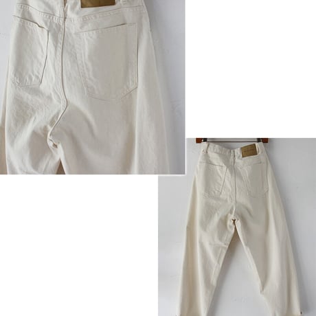 sasanqua by trees サザンカバイツリーズ　high rise loose taperd denim　ハイライズルーズテーパードデニム  #ivory , one wash