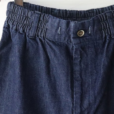 **再入荷** atelier naruse アトリエナルセ cotton denim balloon pants コットンデニムウエストゴムバルーンパンツ #インディゴ　【送料無料】