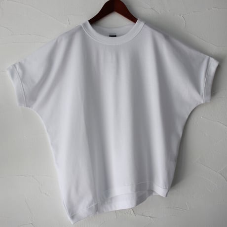 TRAVAIL MANUEL トラバイユマニュアル　ギザ天竺バインダーアシメTシャツ　#WHITE , BLACK , ST-BLUE