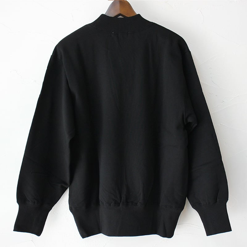 homspun ホームスパン コンパクト裏毛プルオーバー #ブラック