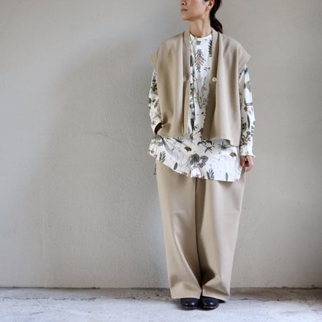 ARTE POVERA アルテポーヴェラ　ポンチ裏起毛フレンチカーデ　#ベージュ