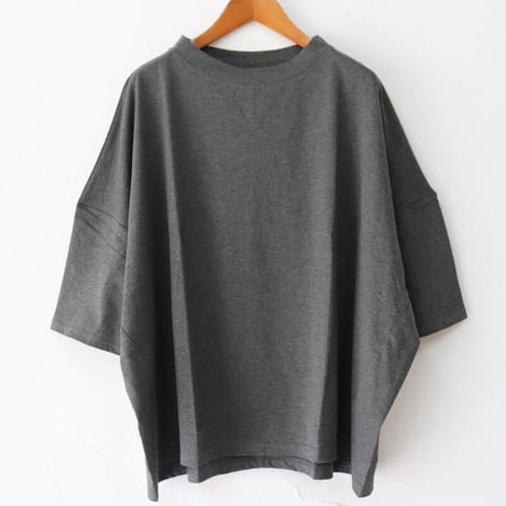**またまた再入荷** Linenya リネンヤ　コットン天竺7分袖Tシャツ　＃レッド、チャコール、ブラック