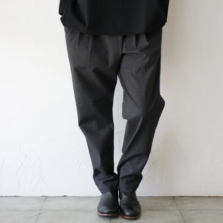 **2024s/s分到着** TRAVAIL MANUEL　トラバイユマニュアル　T/Cツイル2タックスラントパンツ　#チャコールグレー、ブラック【送料無料】