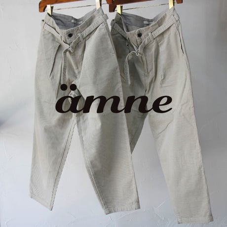 amne アンヌ　CORDUROY belterd bonito #Ivory 【送料無料】