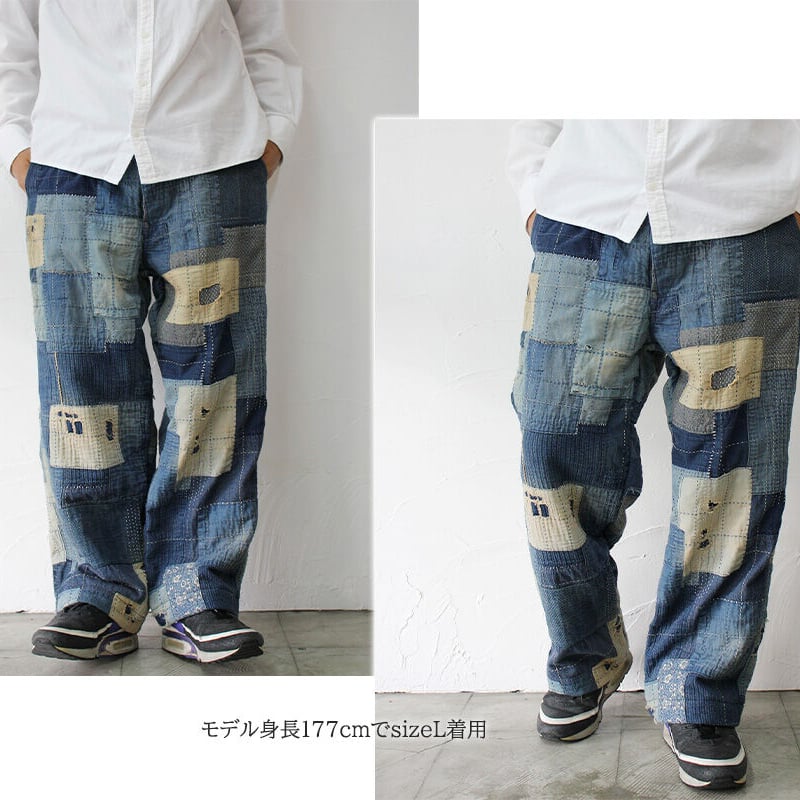 FUNSET OF ART ファンセットオブアート ART RANRU刺し子ハカマ FUNSET OF ART ファンセットオブアート ART RANRU刺し子ハカマ