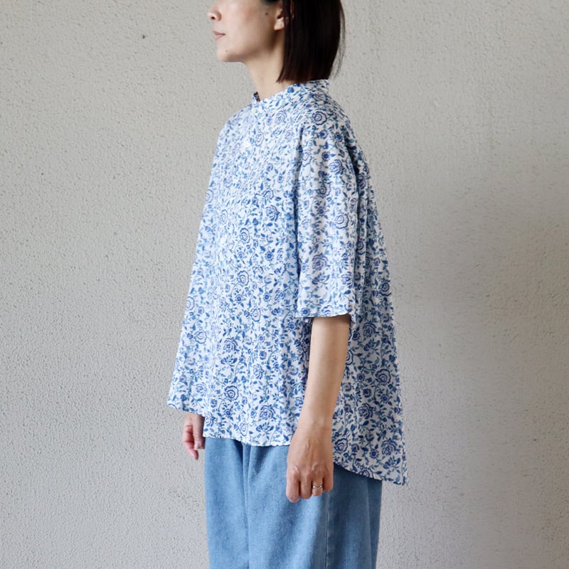 再入荷**LinenYa リネンヤ コットンボイルフラワープリント