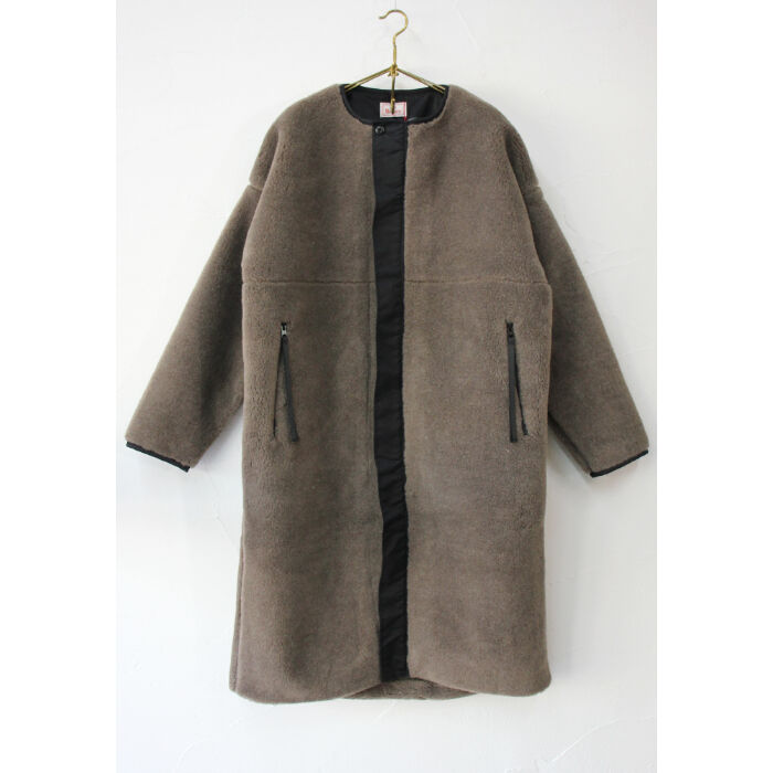 【最終価格】MANOUSH マヌーシュ　デニム　ボア　　ロングコート　個性派 最終価格】MANOUSH マヌーシュ デニム ボア ロングコート 個性派