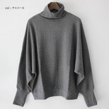 **再入荷** LinenYa リネンヤ　ヤク混ハイネックプルオーバー　#チャコール、グレー、オートミール