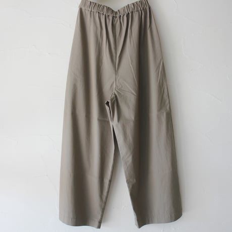 TRAVAIL MANUEL トラバイユマニュアル　レーヨンリネンストレッチ2タックワイドパンツ　#モカ、セージ