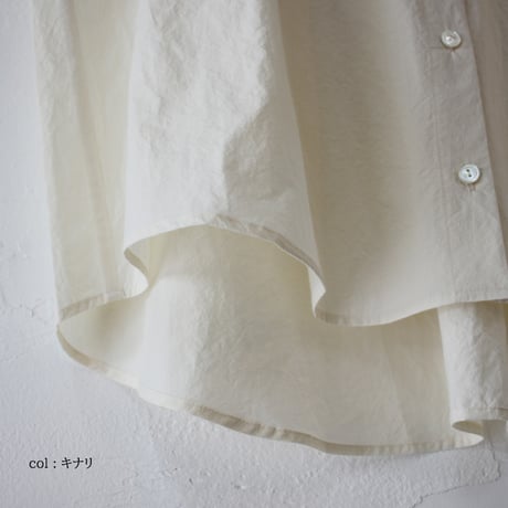 **またまたまた再入荷** LinenYa リネンヤ　80タイプライタートリプルウォッシュ丸襟半袖ブラウス　【送料無料】