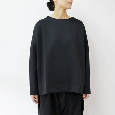 TRAVAIL MANUEL トラバイユマニュアル　コットンダンボールプルオーバー　#ブラック、イエロー