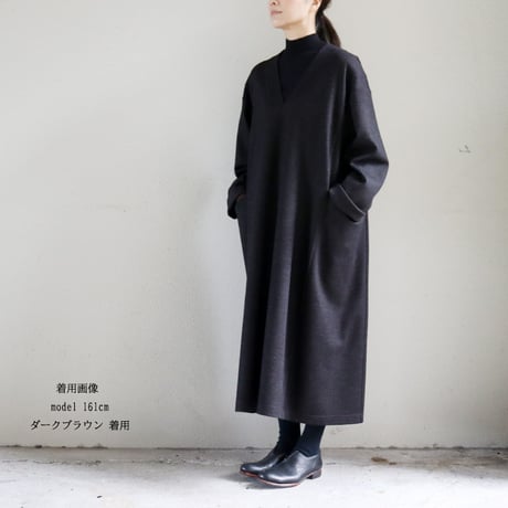 atelier naruse アトリエナルセ　wool jersey one-piece　ウールジャージーワンピース　【送料無料】