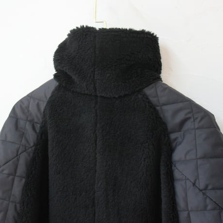 anme アンヌ　BOA/QUILT useful coat　#ブラック　【送料無料】