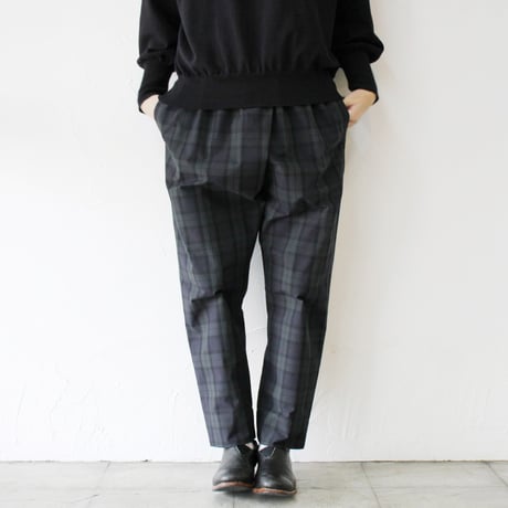TRAVAIL MANUEL トラバイユマニュアル　T/Cチェックノームパンツ　#ブラックウォッチ