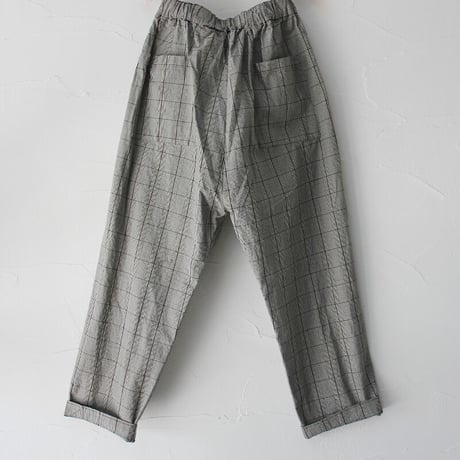 **サイズ欠け再入荷** TRAVAIL MANUEL トラバイユマニュアル　C/Lチェックワッシャーフルサドルパンツ　【送料無料】