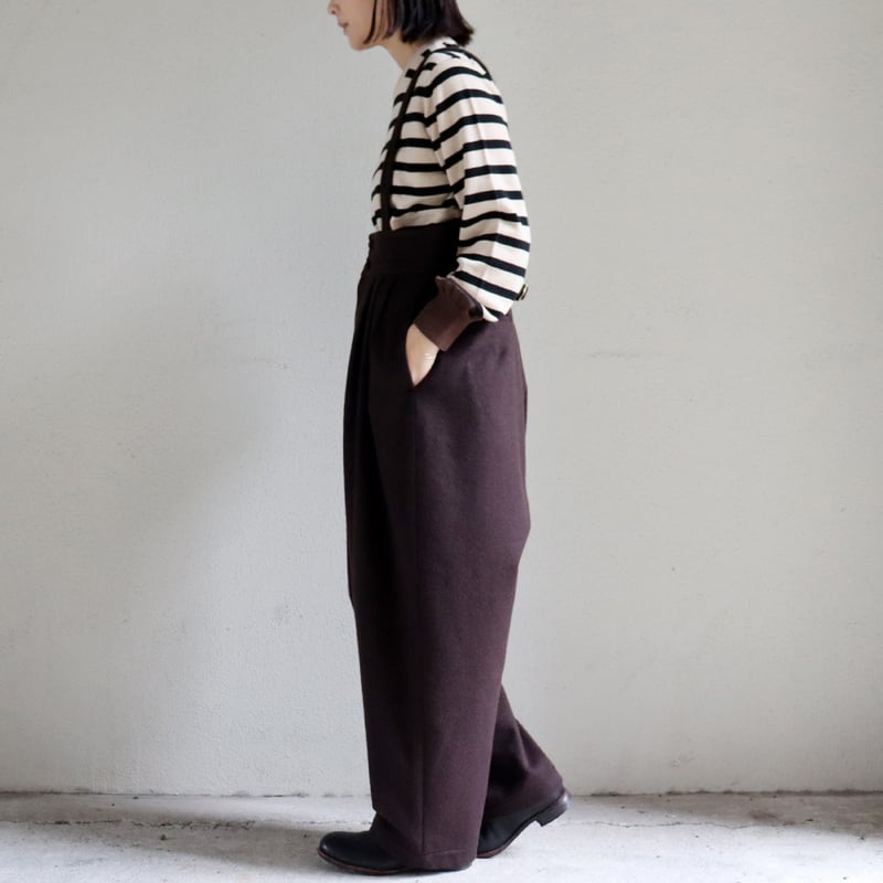 atelier naruse アトリエナルセ cotton wool boarder knit