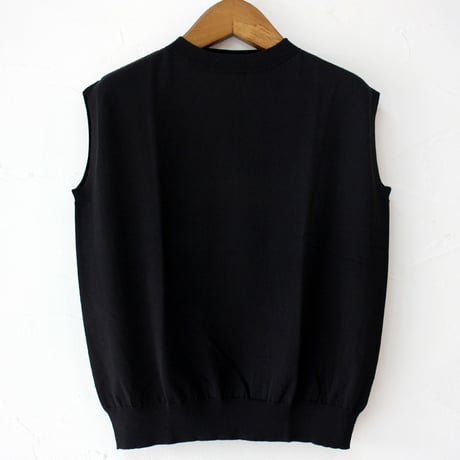 **再入荷** Linenya リネンヤ as it is. コットンノースリーブニット　#アイボリー、ブラック