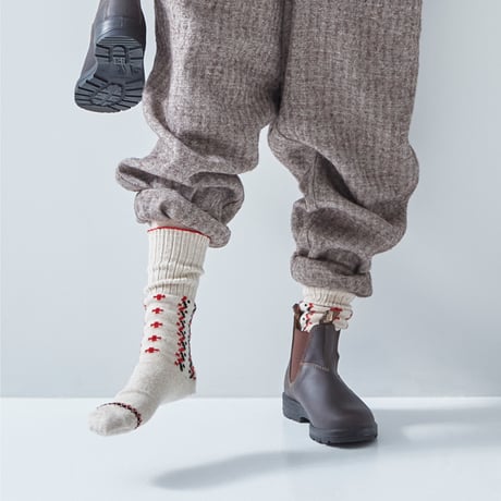 atelier naruse アトリエナルセ　wool ～folk～ warmer socks　ウール~folk~ウォーマーソックス　【送料無料】