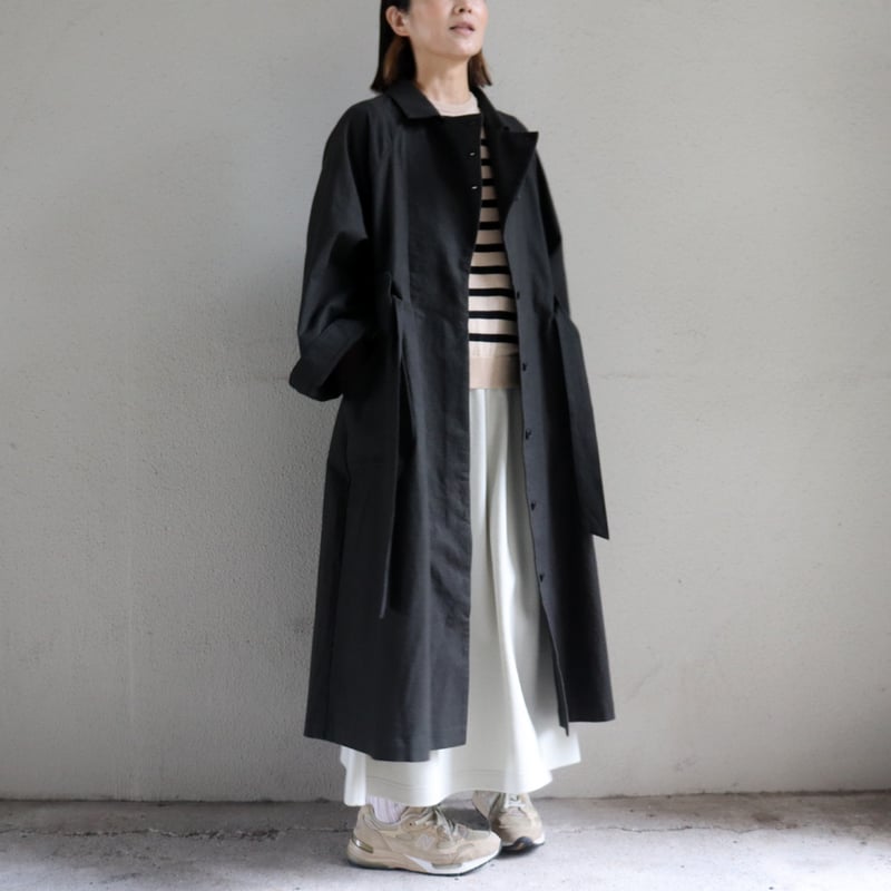 MAGALI マガリ コットンリネンアンティークキャンバストレンチコート