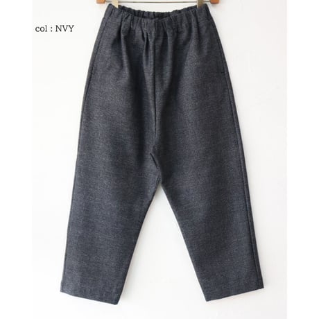 **サイズ欠け分再入荷**TRAVAIL MANUEL トラバイユマニュアル　杢グレンチェックポーラパンツ　#MGY,CGY,NVY