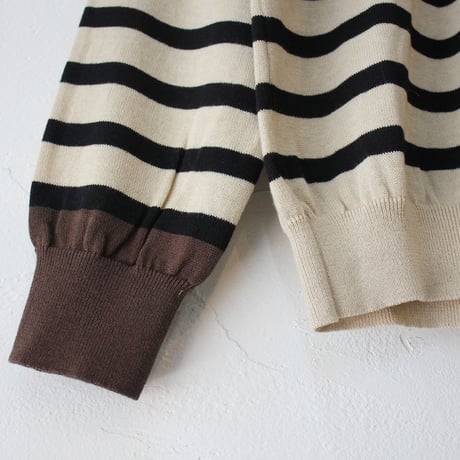 atelier naruse アトリエナルセ　cotton wool boarder knit コットンウールボーダーニット