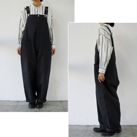 **2021s/s新作** sasanqua by trees サザンカバイツリーズ　オックスフォードワークオール　#ブラウン、ブラック　【送料無料】