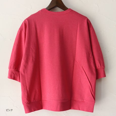 **またまたまた再入荷** Linenya リネンヤ　クルーネック5分袖Tシャツ　【送料無料】