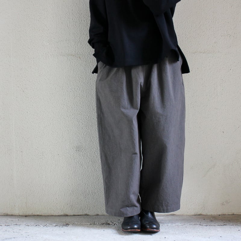 5/10まで値下げ中‼️リネンヤ　コーデュラ天日干しワッシャータックワイドパンツ 再入荷** LinenYa リネンヤ コーデュラ天日干しワッシャータックワイド