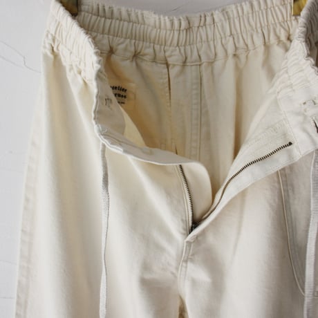 **2024s/s分到着** atelier naruse アトリエナルセ　コットンデニム ウエストゴム バルーンバンツ　#キナリ
