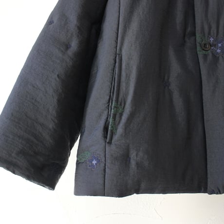 ASEEDONCLOUD アシードンクラウド　Sankayo embroidery quilt jacket #navy