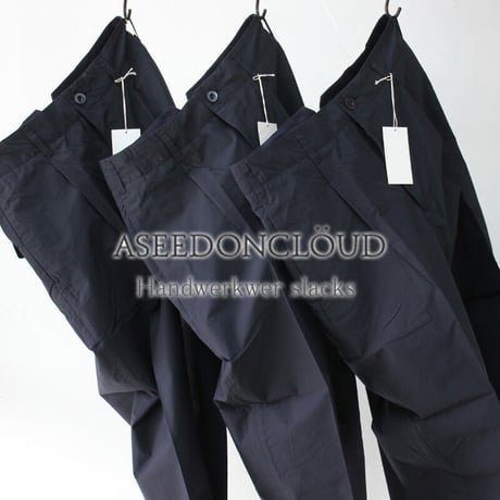 ASEEDONCLOUD アシードンクラウド　HandWerker slacks #NAVY 【送料無料】