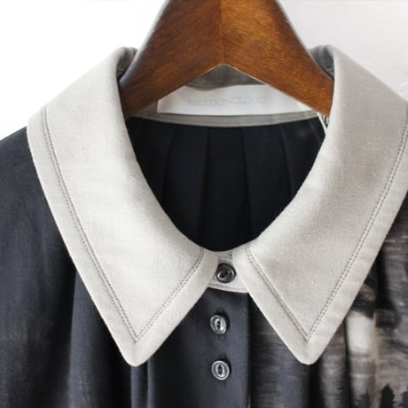 ASEEDONCLOUD アシードンクラウド　Fog forest denim Tea garden gown #black 【送料無料】