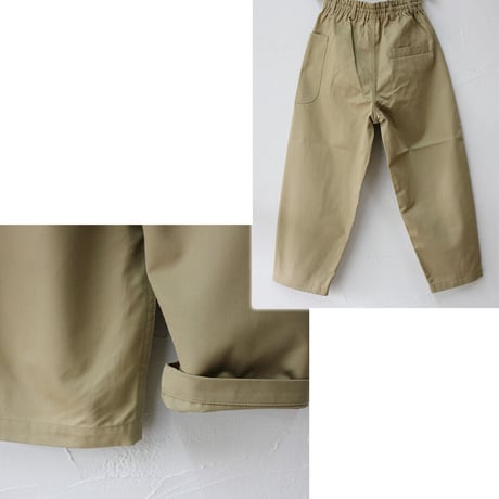 **再入荷** atelier naruse アトリエナルセ cotton chino balloon pants コットンチノWゴムバルーンパンツ #ネイビー、ベージュ　【送料無料】