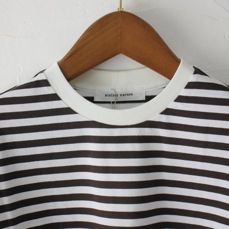 atelier naruse アトリエナルセ　コットンボーダーカットソー（半袖）｜cotton border cut&sewn（short sleeves）