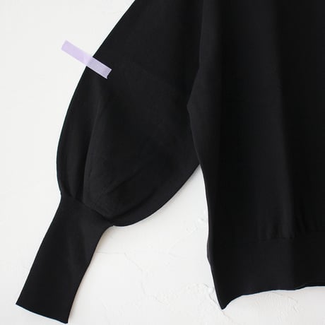 **再入荷** Linenya リネンヤ　as it is.  コットンバルーンスリーブニット　#ブラック
