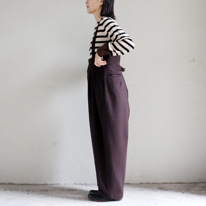 SUSURI ススリ ムースパンツ #brown,navy 【送料無料】 | sukima-スキマ