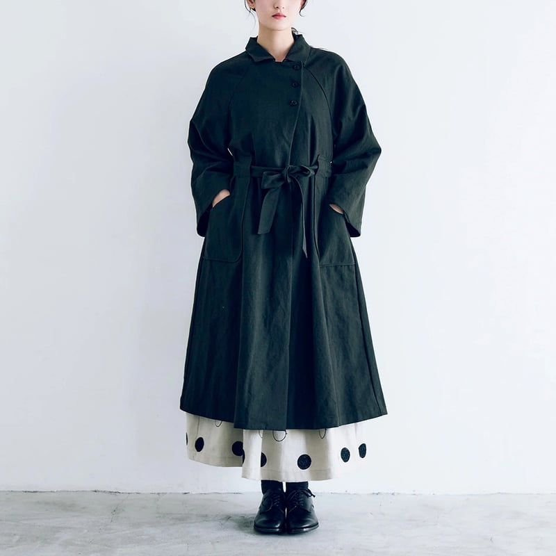 MAGALI マガリ コットンリネンアンティークキャンバストレンチコート