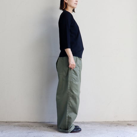 **またまた再々入荷** homspun ホームスパン　高密度ウエポン紐付ギャザーパンツ　【送料無料】