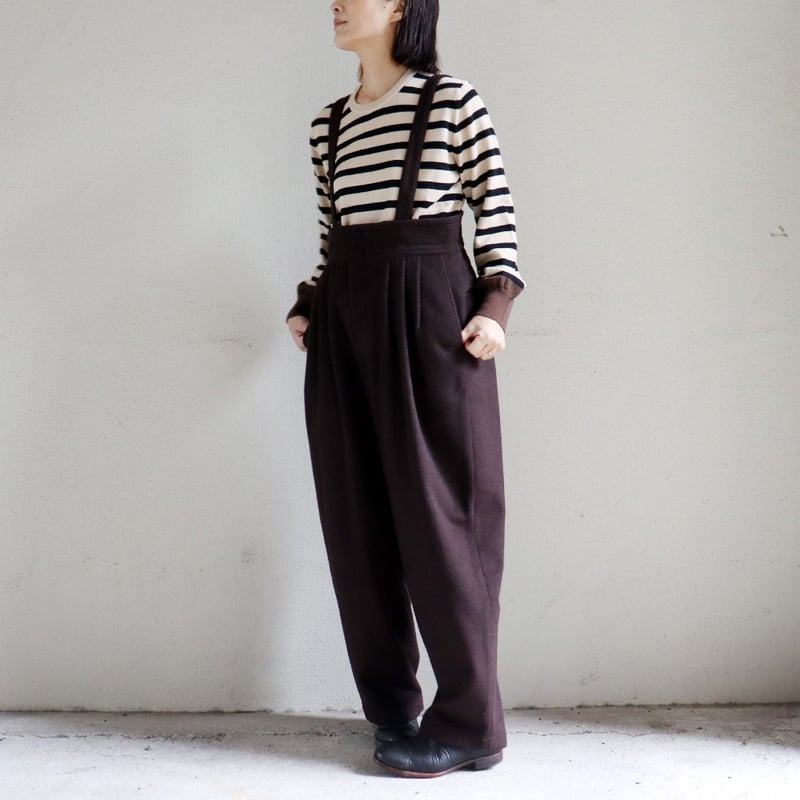 SUSURI ススリ ムースパンツ #brown,navy 【送料無料】 | sukima-スキマ