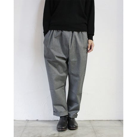**ライトブラウン再入荷**TRAVAIL MANUEL トラバイユマニュアル　グレンチェックノームパンツ　♯グレー、ライトブラウン　【送料無料】