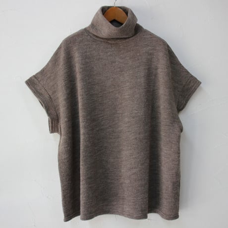 **TOPネイビーのみ再入荷** LinenYa リネンヤ　ハイネックニットベスト　#TOPネイビー、ネイビー、ブラウン　【送料無料】