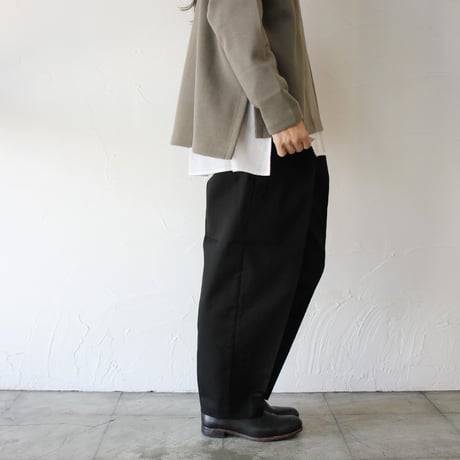 TRAVAIL MANUEL トラバイユマニュアル ブリティッシュツイルズートパンツ　#ブラック