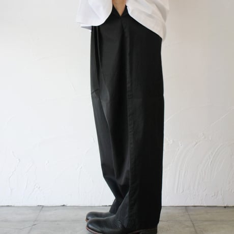 TRAVAIL MANUEL トラバイユマニュアル　コットントロピカルバームパンツ　#ブラック