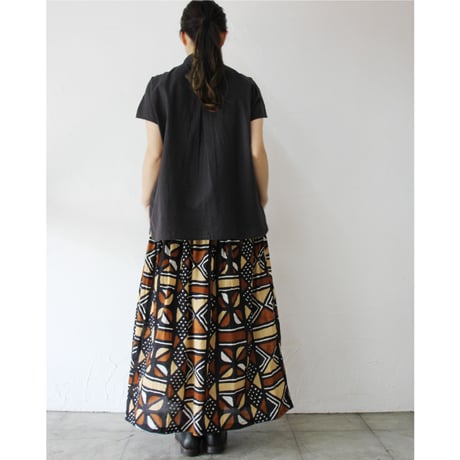 **再入荷** ARTE POVERA アルテポーヴェラ　インドハンドプリントギャザリングスカート　【送料無料】