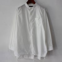 Tigre Brocante ティグルブロカンテ　100/2ブロードスタンドカラーオーバーシャツ　#ホワイト　【送料無料】